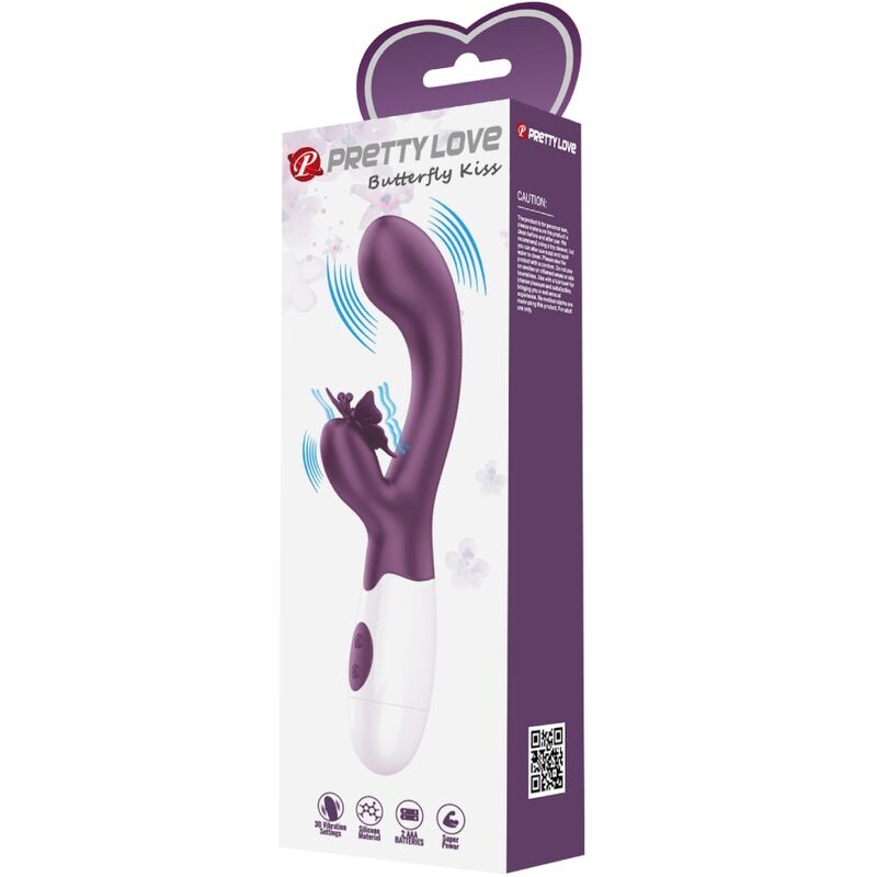 Vibromasseur Rabbit Butterfly Kiss Stimulateur Point G 30 Modes - Pretty Love