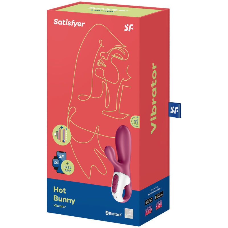 Vibromasseur Rabbit Chauffant Hot Bunny Connecté 2 Moteurs IPX7 - Satisfyer