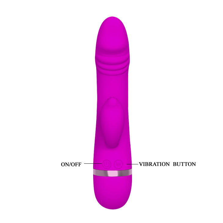 Vibromasseur Rabbit David Flirtation 30 Vibrations Double Moteur - Pretty Love