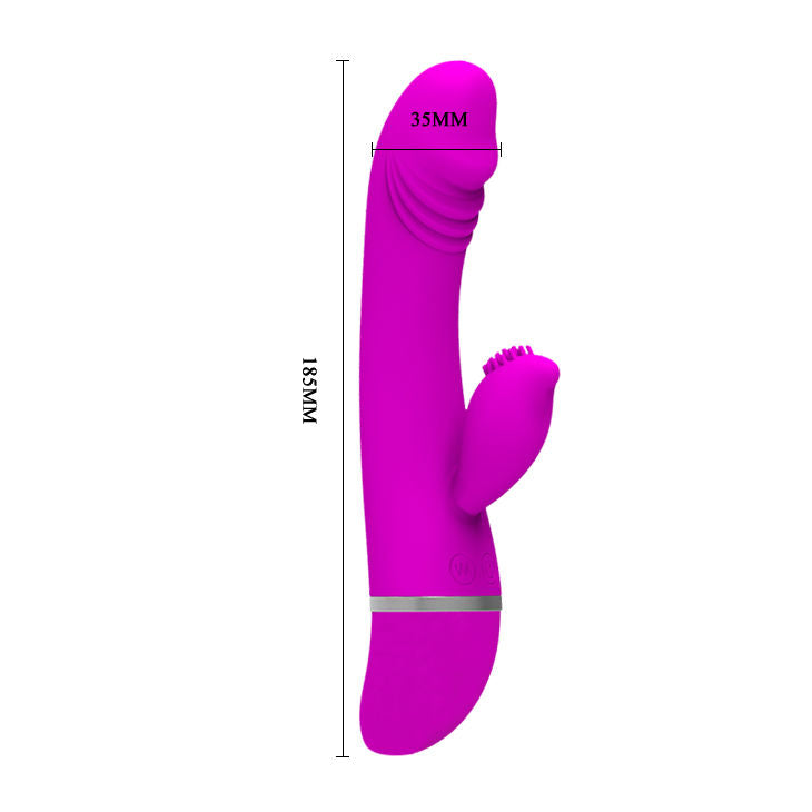 Vibromasseur Rabbit David Flirtation 30 Vibrations Double Moteur - Pretty Love