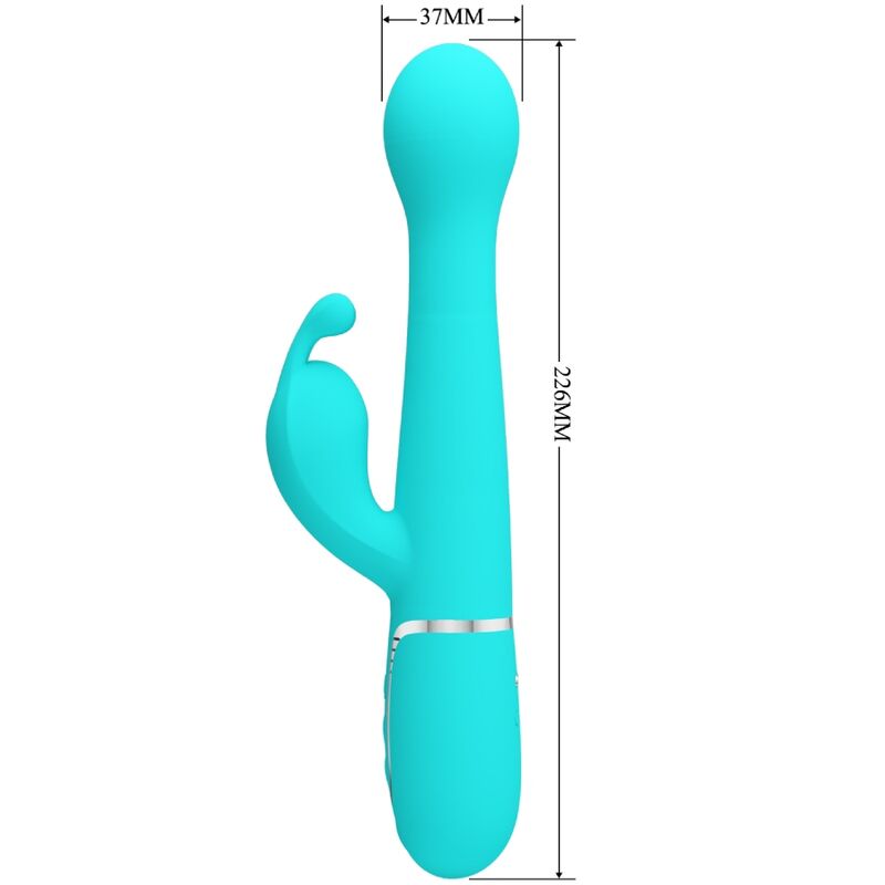 Vibromasseur Rabbit Dejon 3-en-1 Rotation Perles Rechargeable - Pretty Love