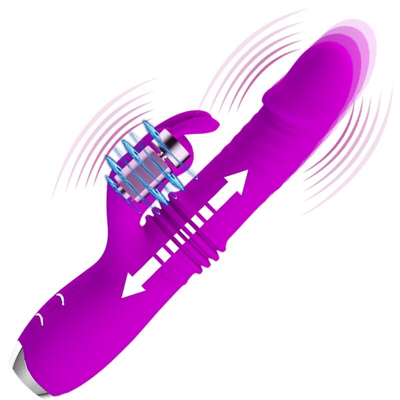 Vibromasseur Rabbit Dorothy Rechargeable 12 Vibrations 3 Poussées - Pretty Love