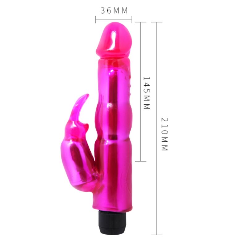 Vibromasseur Rabbit Fantasy Vibe Double Stimulation Texturé Violet - Baile