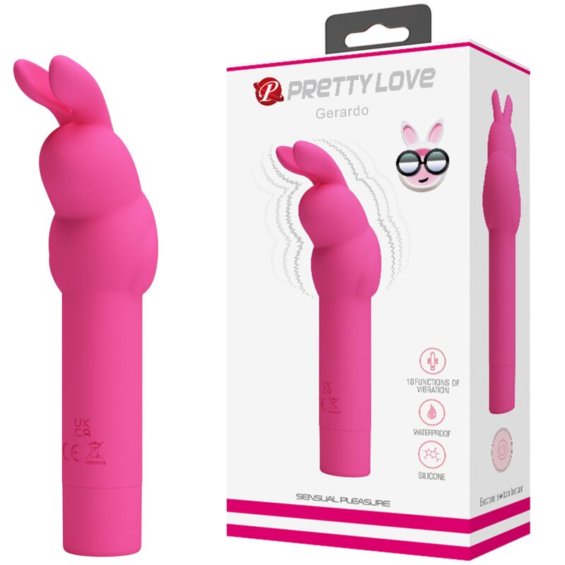 Vibromasseur Rabbit Gerardo Silicone 10 Modes Étanche - Pretty Love