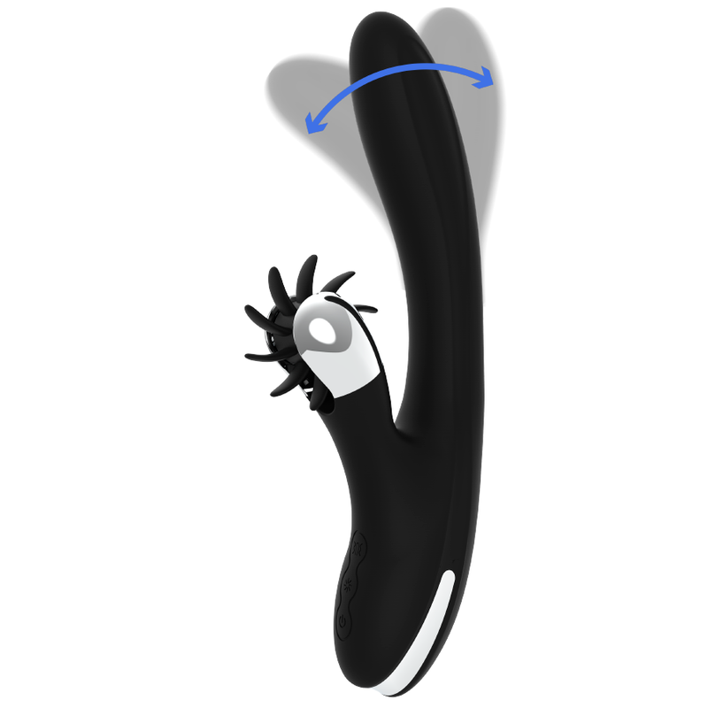 Vibromasseur Rabbit Grimm Wave Function Mouvement Vague Point G - Black&Silver