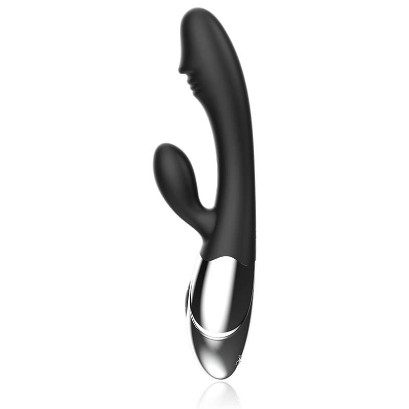 Vibromasseur Rabbit Kaleb 2 Moteurs 10 Modes Rechargeable USB - Black&Silver