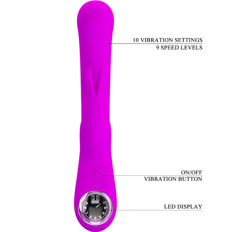 Vibromasseur Rabbit Lamar Point G Écran LCD 10 Vibrations - Pretty Love