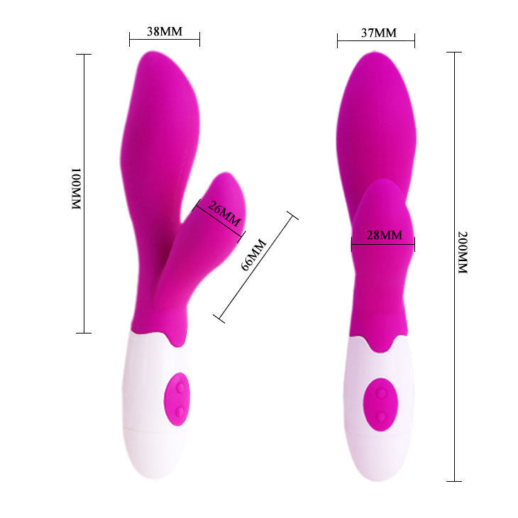 Vibromasseur Rabbit Newman 30 Vibrations Silicone Ergonomique - Pretty Love