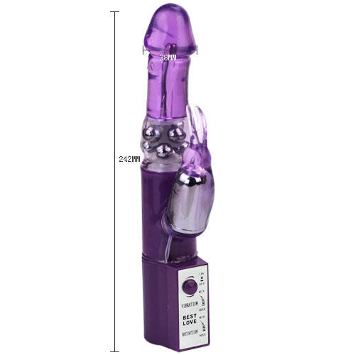 Vibromasseur Rabbit Rotatif Hot Lady II Perles Rotatives Double Stimulation - Baile