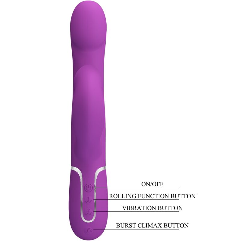 Vibromasseur Rabbit Rotatif Perles Mobiles 7 Vibrations Rechargeable - Pretty Love
