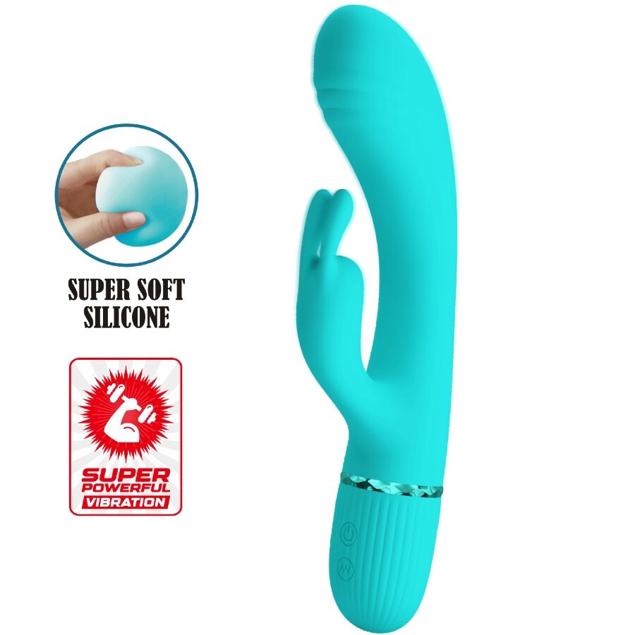 Vibromasseur Rabbit Scocco Tête Flexible 10 Vibrations Rechargeable - Pretty Love