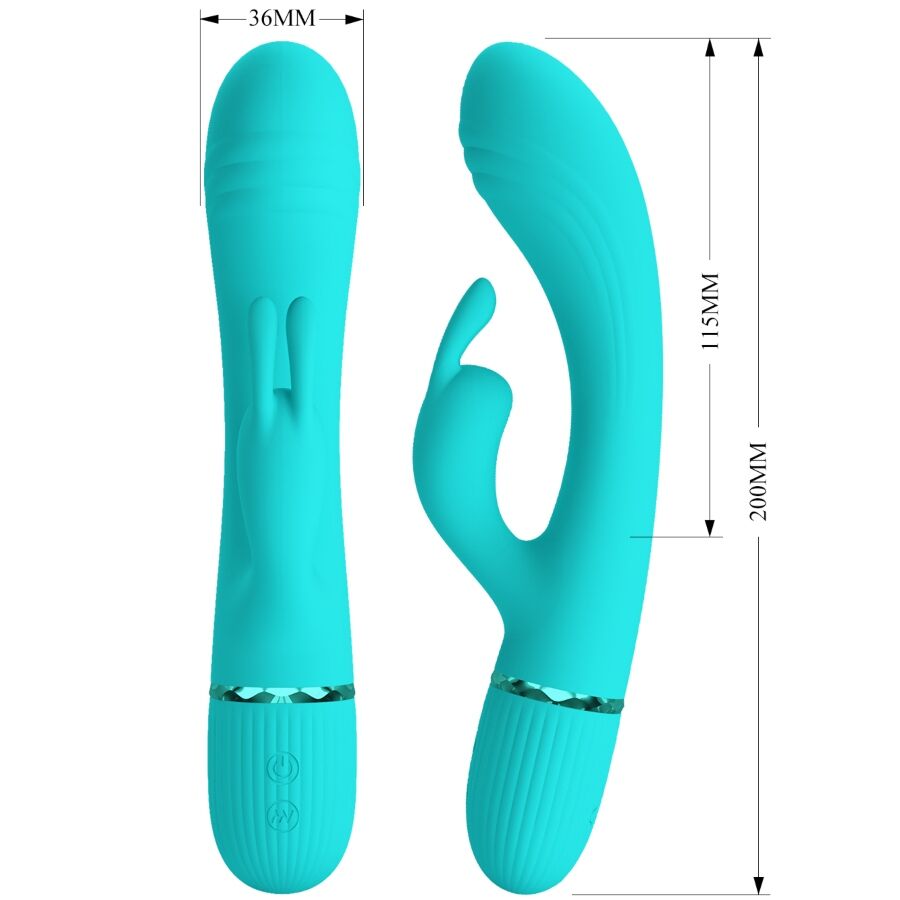 Vibromasseur Rabbit Scocco Tête Flexible 10 Vibrations Rechargeable - Pretty Love