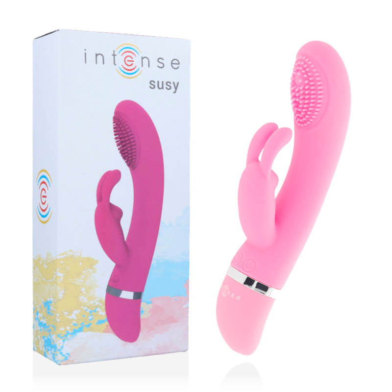 Vibromasseur Rabbit Susy Oscillant Silicone Rechargeable - Intense