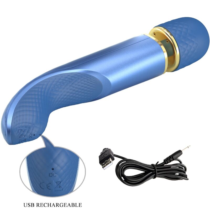Vibromasseur Wand 7 Vibrations 5 Vitesses Rechargeable - Silicone - Pretty Love