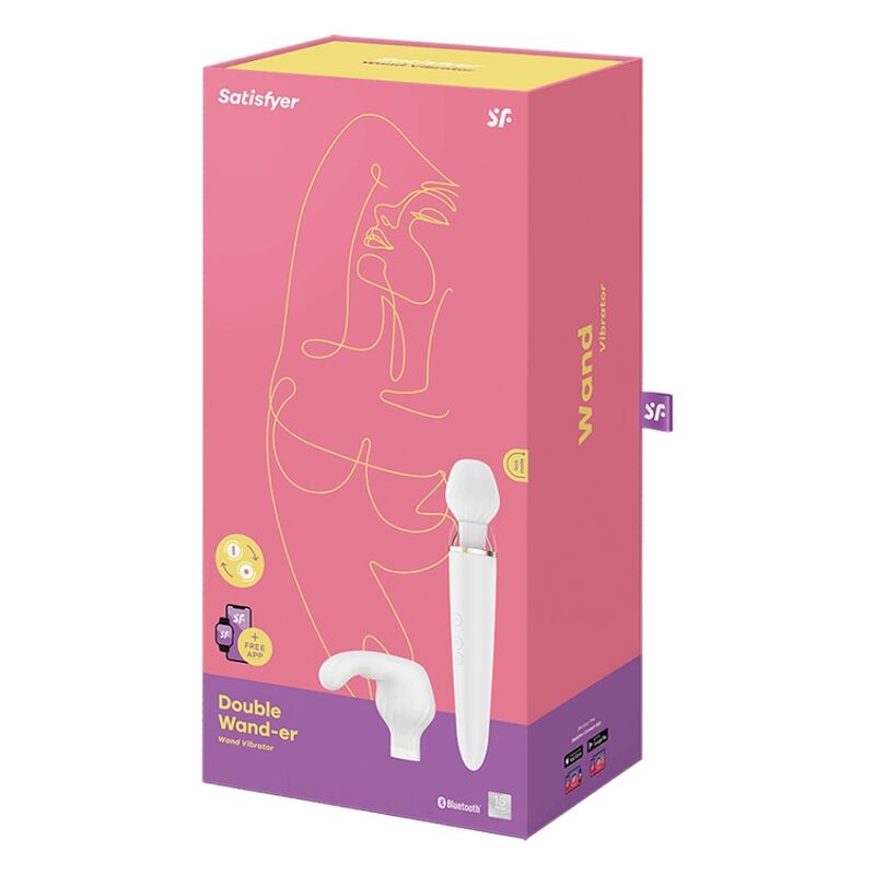 Wand Vibrant Double Wand-er Connecté 2 Têtes IPX7 - Satisfyer