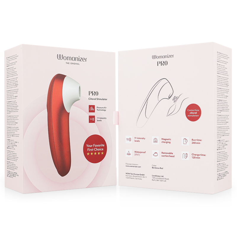 Womanizer Pro - Pleasure Air - 11 Intensités IPX7